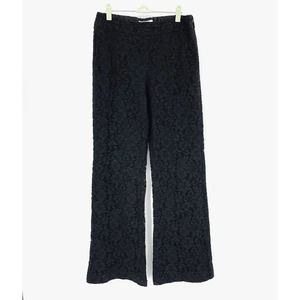 SB by Sachin & Babi Lace Wide-Leg Pants Black Size 8 High Rise Side‎ Zip Lined